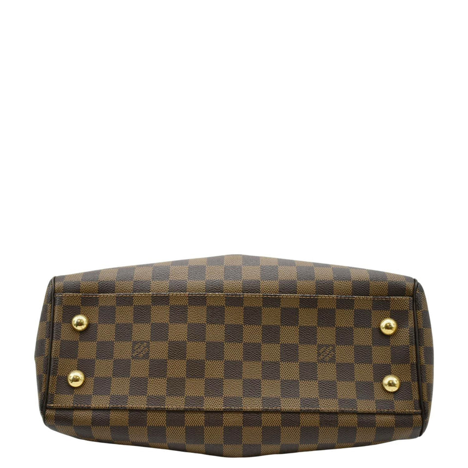 LOUIS VUITTON Trevi PM Damier Ebene Satchel Shoulder Bag Brown