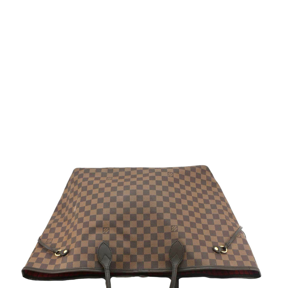 LOUIS VUITTON Neverfull GM Damier Ebene Tote Shoulder Bag Brown