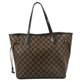 LOUIS VUITTON Neverfull MM Damier Ebene Shoulder Bag Brown