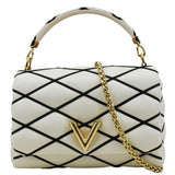 LOUIS VUITTON GO-14 MM Malletage Leather Shoulder Bag White