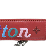LOUIS VUITTON New Wave Chain MM Leather Shoulder Bag Red