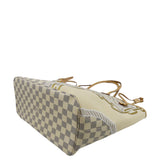 LOUIS VUITTON Neverfull Nautical MM Damier Azur Tote Shoulder Bag White