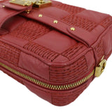 LOUIS VUITTON Troca MM Damier Lambskin Leather Shoulder Bag Pink