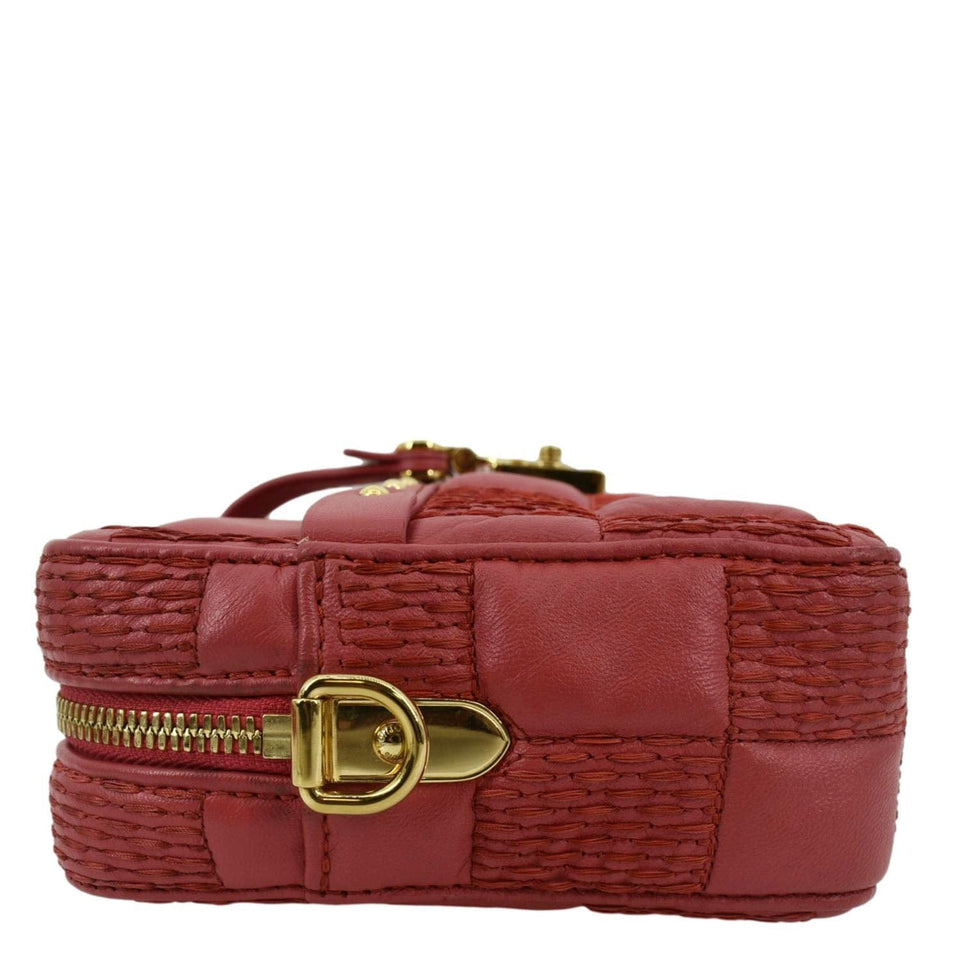 LOUIS VUITTON Troca MM Damier Lambskin Leather Shoulder Bag Pink