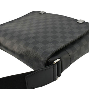 LOUIS VUITTON District PM Damier Graphite Messenger Bag Black