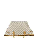 LOUIS VUITTON Neverfull MM Damier Azur Shoulder Bag White
