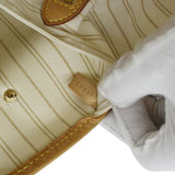 LOUIS VUITTON Neverfull MM Damier Azur Shoulder Bag White