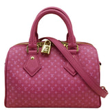 LOUIS VUITTON Speedy 20 Bandouliere Nanogram Leather Shoulder Bag Pink