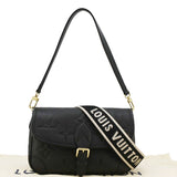 LOUIS VUITTON Diane Empreinte Leather Shoulder Bag Black