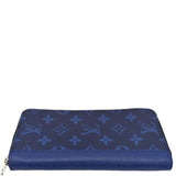 LOUIS VUITTON Zippy Vertical Taigarama Long Wallet Cobalt Blue