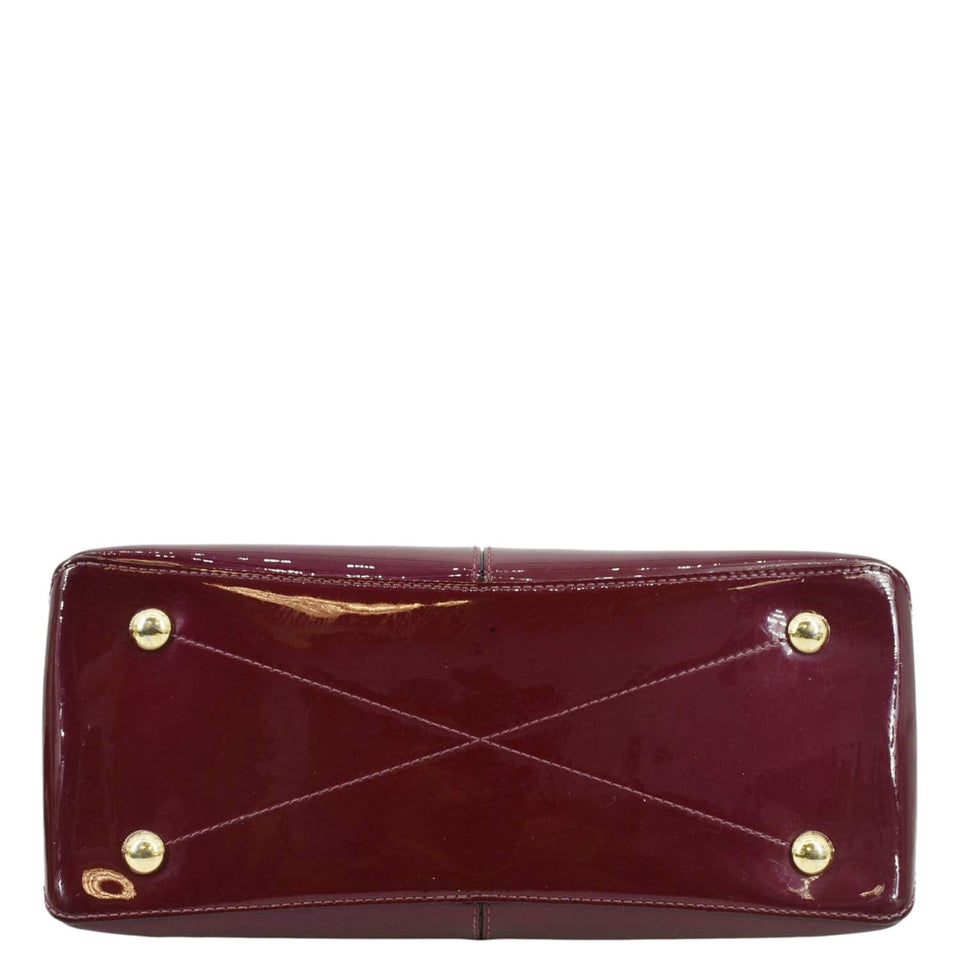 LOUIS VUITTON Miroir Patent Leather Tote Shoulder Bag Burgundy