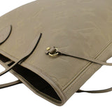 LOUIS VUITTON Neverfull MM Empreinte Leather Tote Shoulder Bag Beige