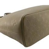 LOUIS VUITTON Neverfull MM Empreinte Leather Tote Shoulder Bag Beige