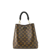 LOUIS VUITTON Neonoe MM Monogram Canvas Shoulder Bag Black