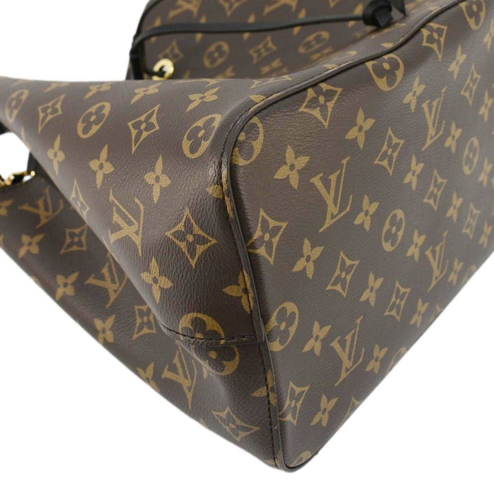 LOUIS VUITTON Neonoe MM Monogram Canvas Shoulder Bag Black
