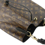 LOUIS VUITTON Neonoe MM Monogram Canvas Shoulder Bag Black