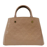 LOUIS VUITTON Montaigne BB Vernis Leather Tote Shoulder Bag Dusty Pink