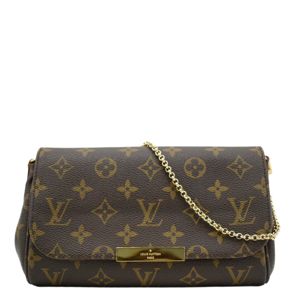 LOUIS VUITTON Favorite PM Monogram Canvas Shoulder Bag Brown