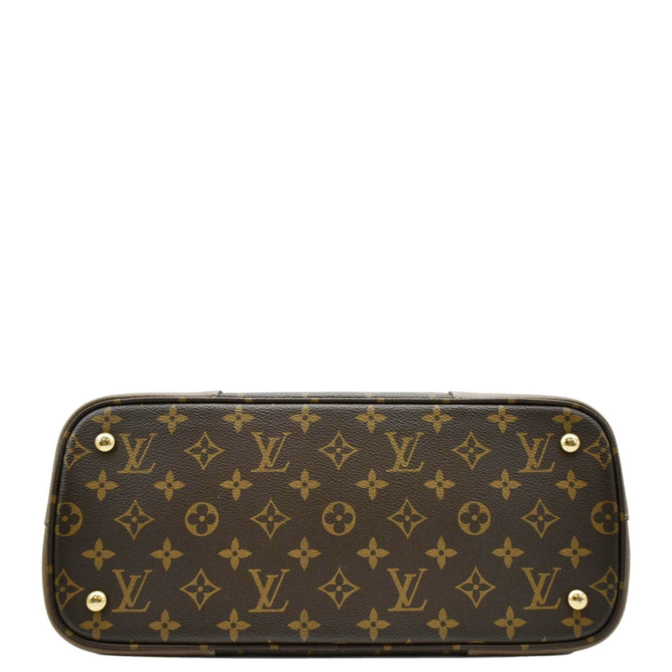 LOUIS VUITTON Flandrin Monogram Canvas Tote Shoulder Bag Brown