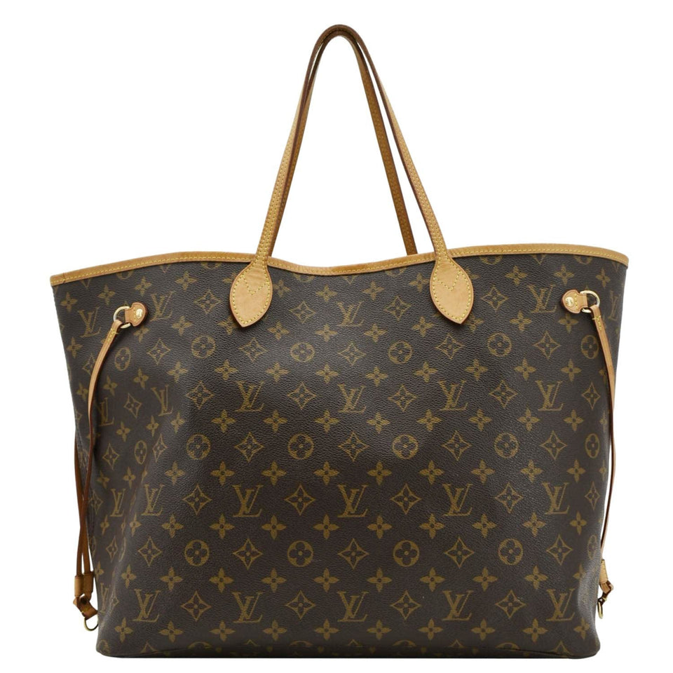 LOUIS VUITTON Neverfull GM Monogram Canvas Shoulder Bag Fuchsia