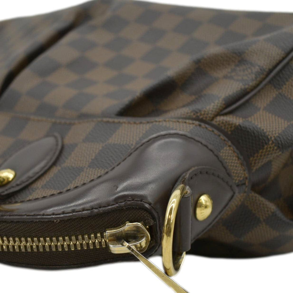 LOUIS VUITTON Trevi PM Damier Ebene Satchel Shoulder Bag Brown
