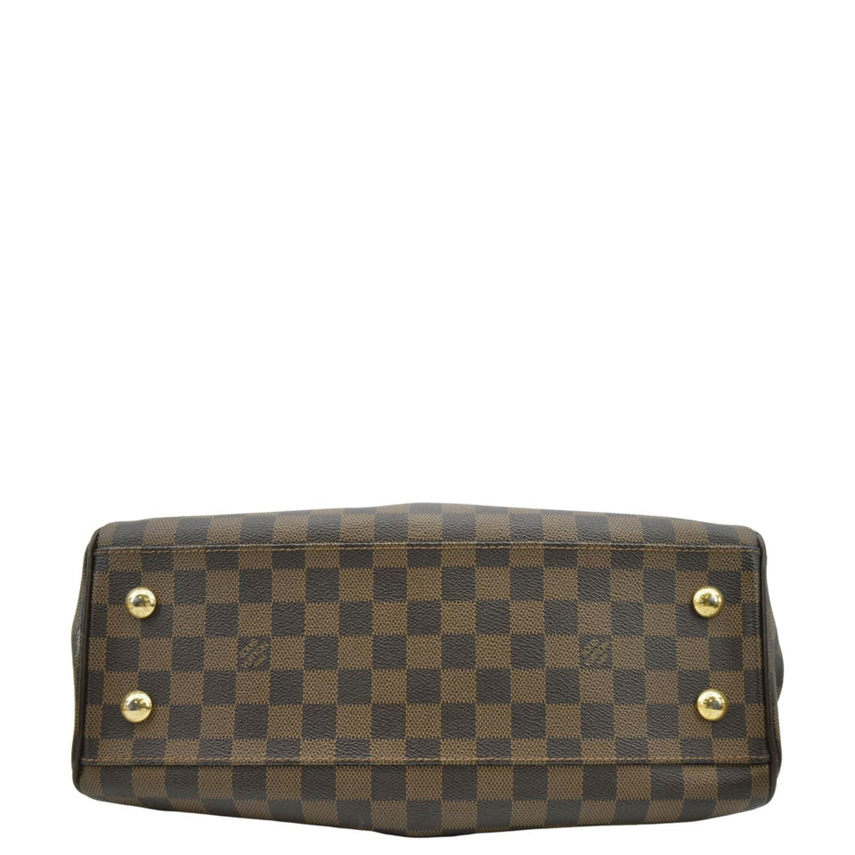 LOUIS VUITTON Trevi PM Damier Ebene Satchel Shoulder Bag Brown