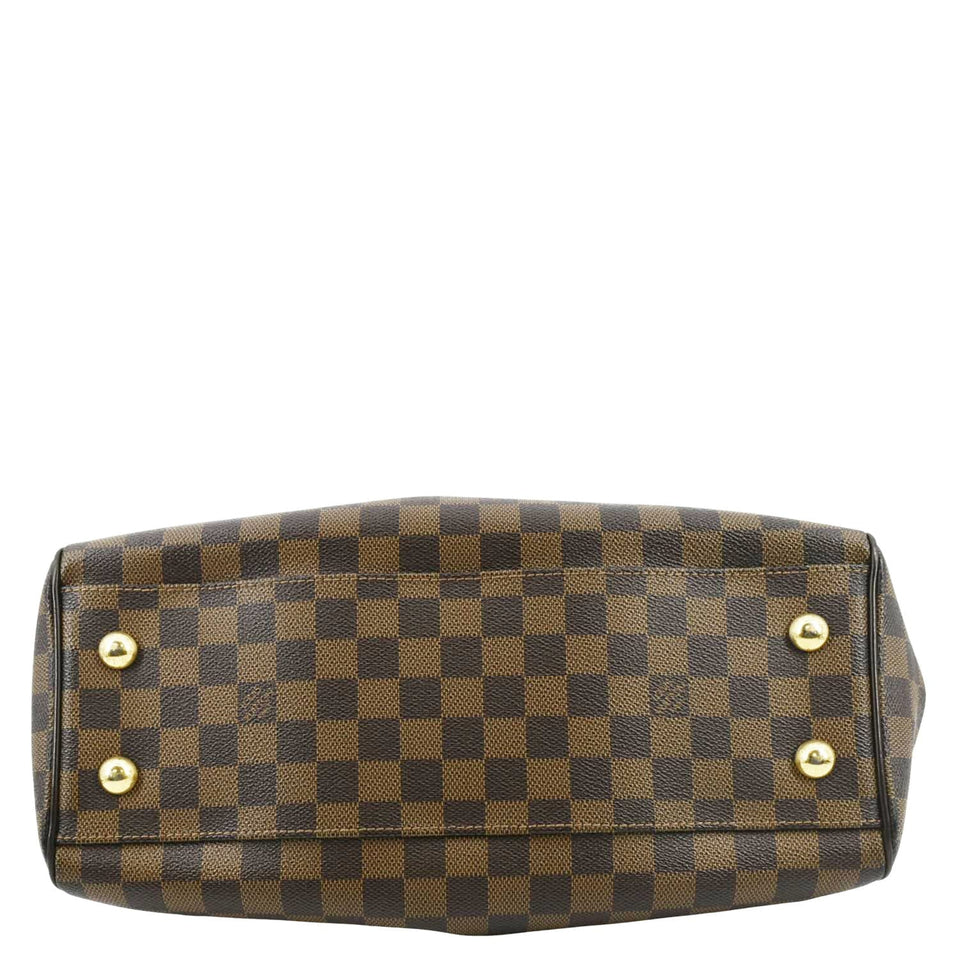 LOUIS VUITTON Trevi PM Damier Ebene Satchel Shoulder Bag Brown