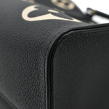 LOUIS VUITTON Onthego MM Giant Bicolor Monogram Empreinte Leather Tote Shoulder Bag Black