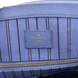 LOUIS VUITTON Pont Neuf MM Empreinte Leather Tote Shoulder Bag Blue