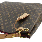 LOUIS VUITTON Graceful MM Monogram Canvas Hobo Shoulder Bag Brown