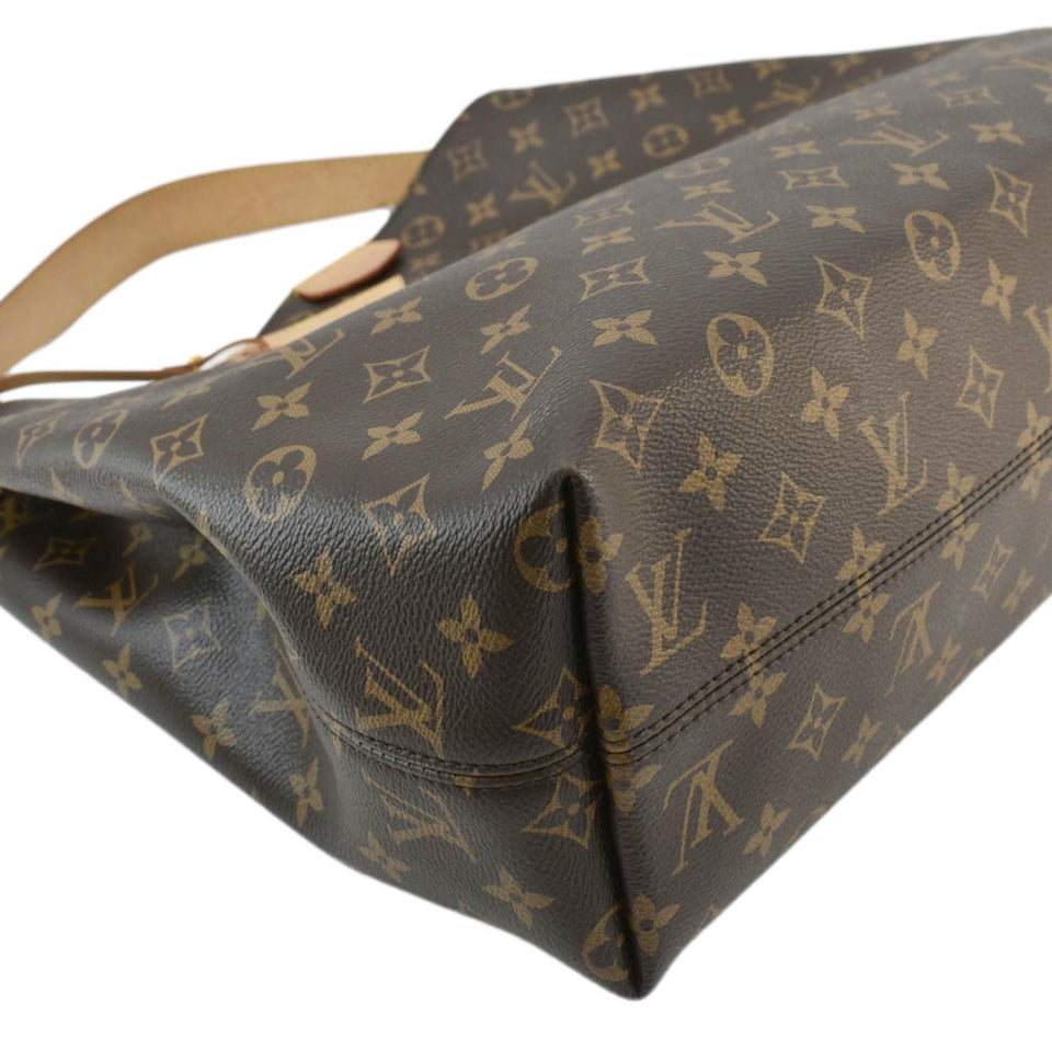 LOUIS VUITTON Graceful MM Monogram Canvas Hobo Shoulder Bag Brown