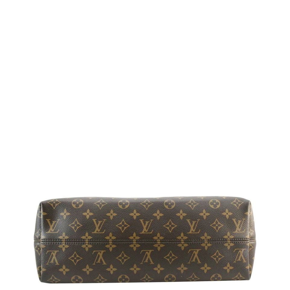 LOUIS VUITTON Graceful MM Monogram Canvas Hobo Shoulder Bag Brown