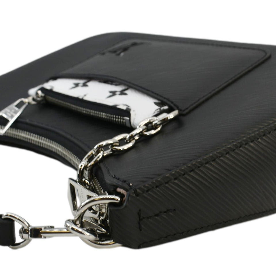 LOUIS VUITTON Marelle Epi Leather Shoulder Bag Black