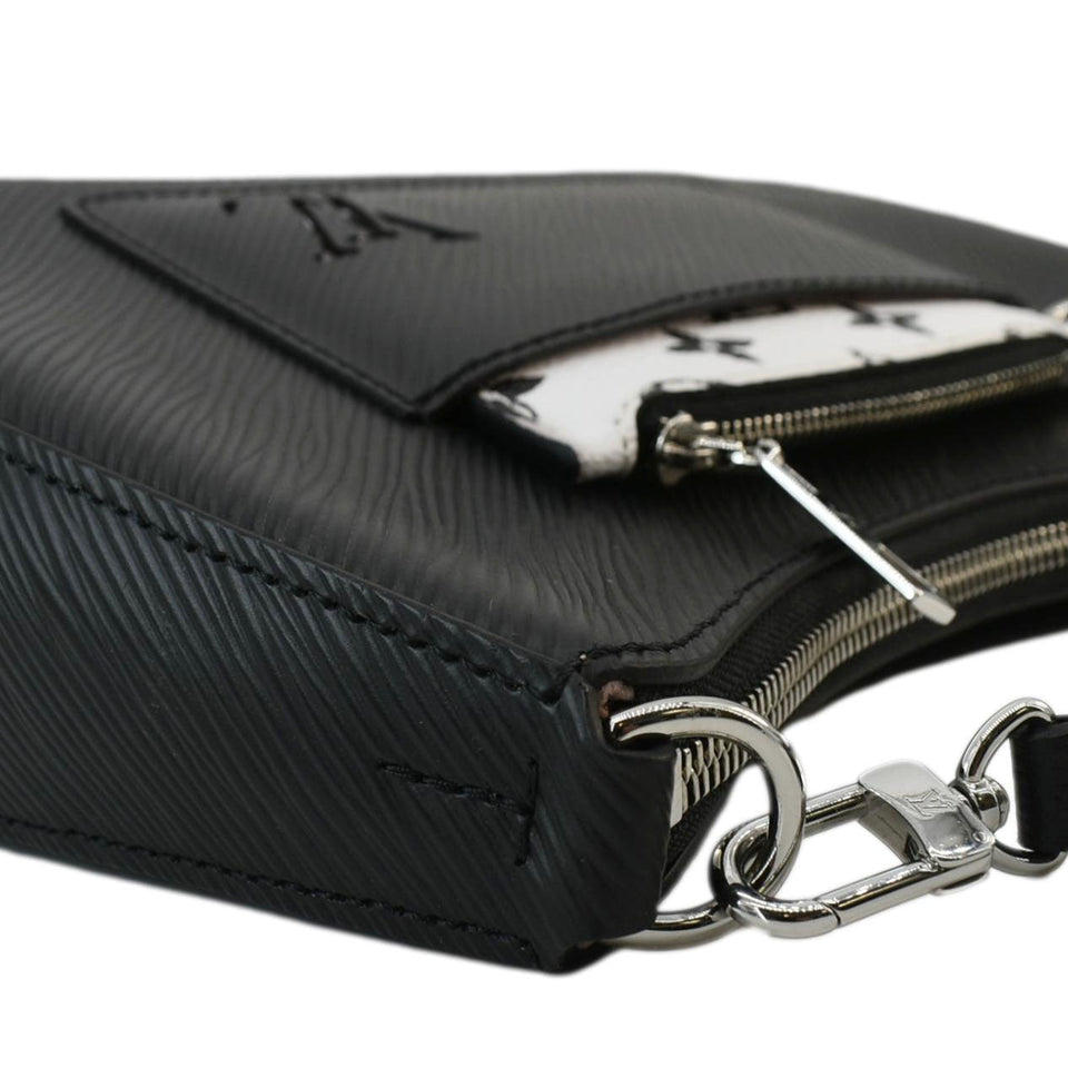 LOUIS VUITTON Marelle Epi Leather Shoulder Bag Black