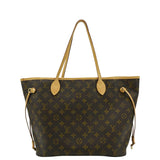 LOUIS VUITTON Neverfull MM Monogram Canvas Shoulder Bag Brown