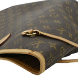 LOUIS VUITTON Neverfull MM Monogram Canvas Shoulder Bag Brown