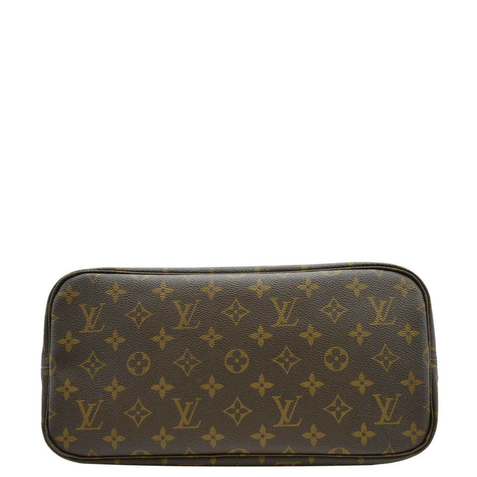 LOUIS VUITTON Neverfull MM Monogram Canvas Shoulder Bag Brown