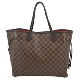 LOUIS VUITTON Neverfull GM Damier Ebene Tote Shoulder Bag Brown