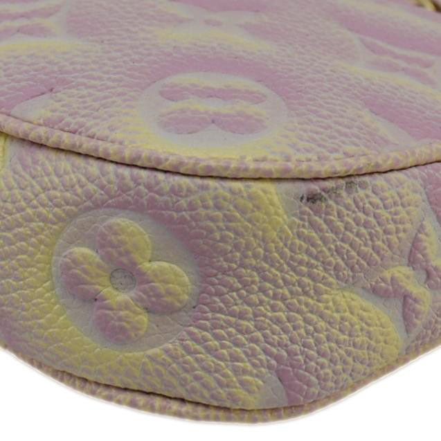 LOUIS VUITTON Pochette Summer Stardust Monogram Empreinte Leather Shoulder Bag Pink