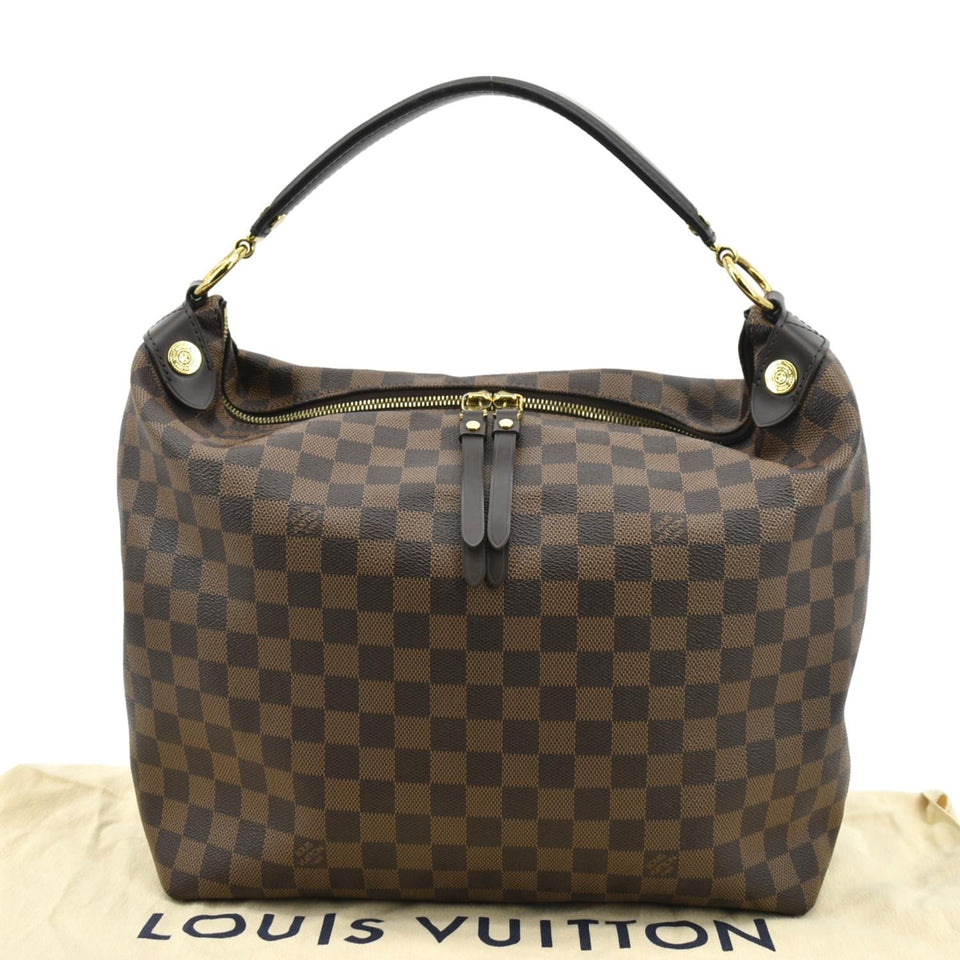 LOUIS VUITTON Duomo Hobo Damier Ebene Hobo Bag Brown