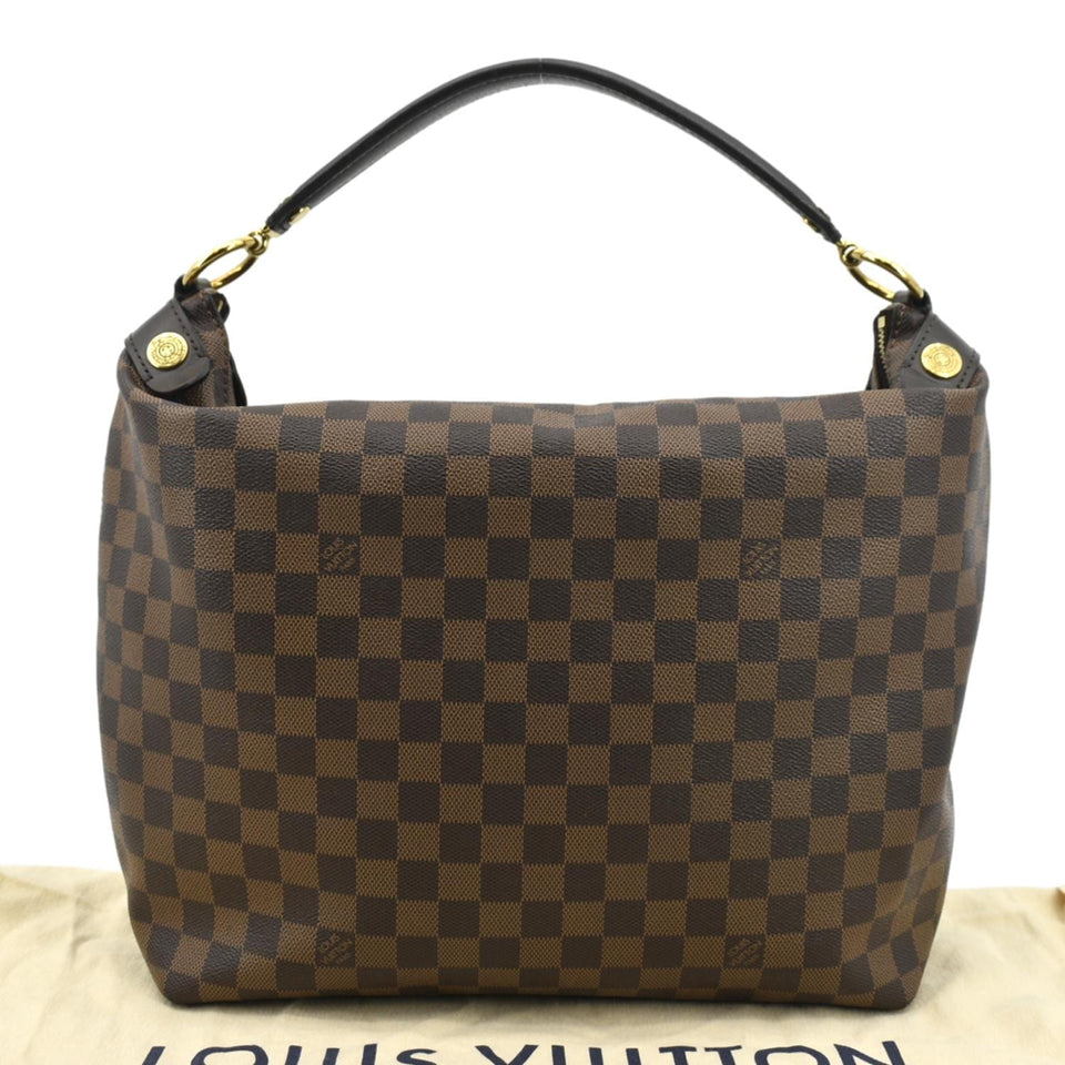 LOUIS VUITTON Duomo Hobo Damier Ebene Hobo Bag Brown