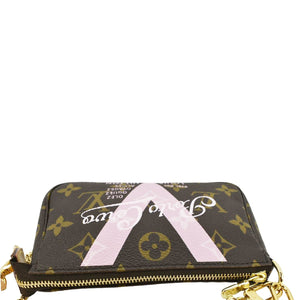 LOUIS VUITTON V Pochette Accessories  Monogram Canvas Pouch Brown