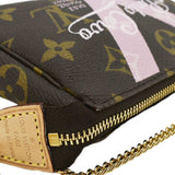 LOUIS VUITTON V Pochette Accessories  Monogram Canvas Pouch Brown