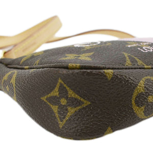 LOUIS VUITTON V Pochette Accessories  Monogram Canvas Pouch Brown