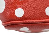 LOUIS VUITTON x YAYOI Kusama Square Overseas Monogram Leather Shoulder Bag Red