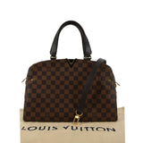 LOUIS VUITTON Kensington Bowling Damier Ebene Satchel Bag Brown