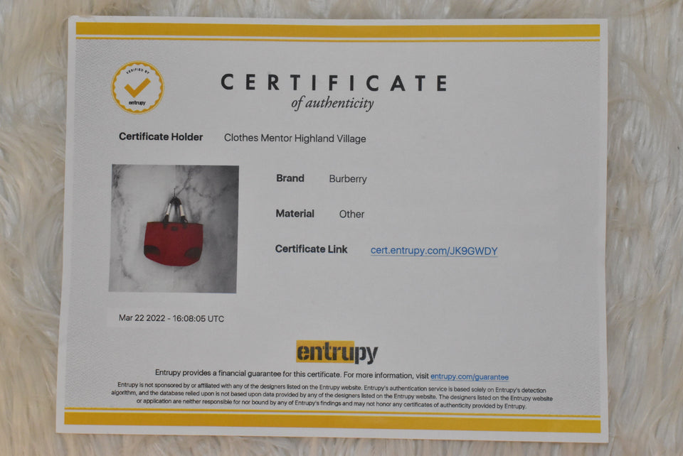 Handbag By Burberry  Size: Large