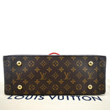 LOUIS VUITTON Flower Monogram Canvas Tote Shoulder Bag Cerise