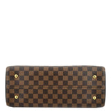 LOUIS VUITTON Kensington Bowling Damier Ebene Satchel Bag Brown