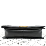 CHANEL Medium Boy Flap Calf Leather Shoulder Bag Black